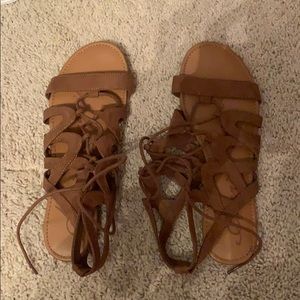 Size 8.5 brown gladiator sandals